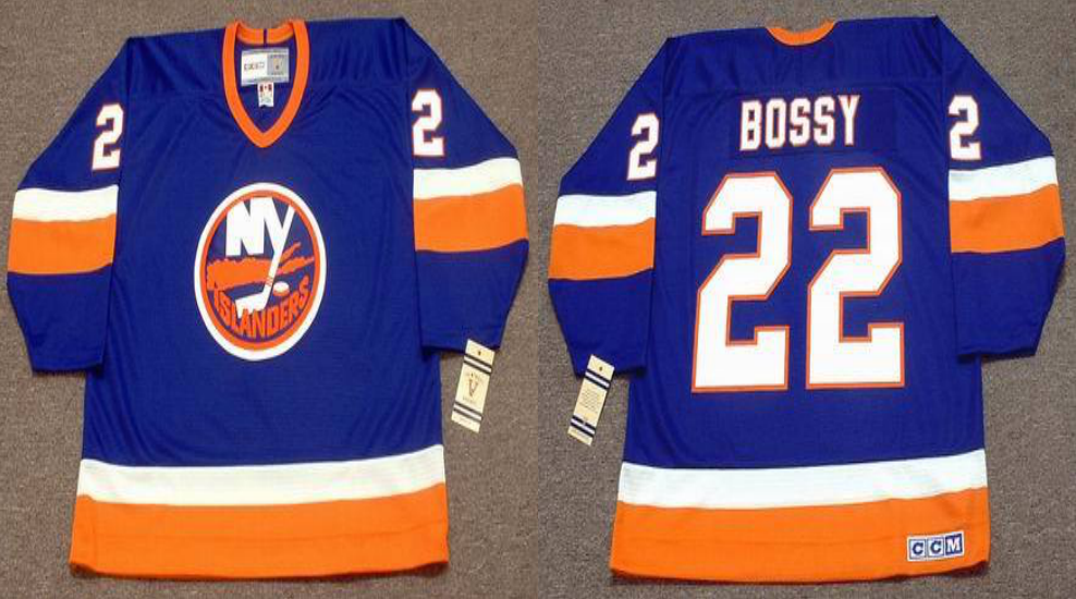2019 Men New York Islanders 22 Bossy blue CCM NHL jersey